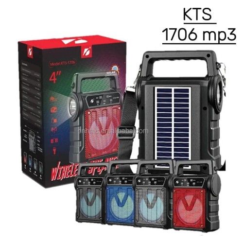 Wireless Bluetooth Speaker with Flash Light and solar panel