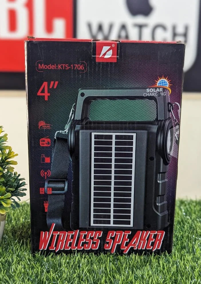 Wireless Bluetooth Speaker with Flash Light and solar panel