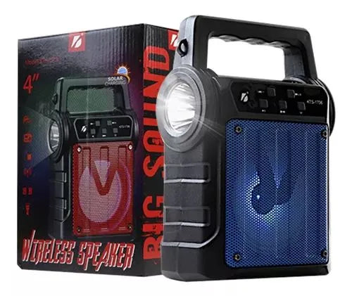 Wireless Bluetooth Speaker with Flash Light and solar panel